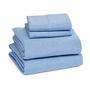 Imagem de Conjunto de Lençóis King Amazon Basics - Jersey de Algodão Macio - Azul Celeste