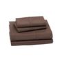 Imagem de Conjunto de Lençóis Queen Amazon Basics - Microfibra Chocolate