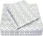 Imagem de Conjunto de Lençóis Sweet Home Collection Twin Chevron Cinza