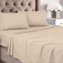 Imagem de Conjunto de lençóis Utopia Bedding Queen Brushed Microfiber Beige