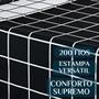 Imagem de Conjunto De Lencol Casal Queen Size Austin Xadrez 200 Fios 04 Pçs Toque Super Macio
