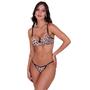 Imagem de Conjunto de Lingerie com Bojo Onça e Vaquinha Animal Print- c4 RAISSA