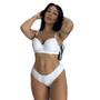 Imagem de Conjunto de Lingerie com Bojo Tecido Canelado com Detalhe em Renda Nadia