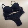 Imagem de Conjunto de Lingerie com Bojo todo em Renda Transparente - Conjunto Line