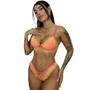 Imagem de Conjunto De Lingerie Com Calcinha E Sutiã Duas Cores Íntimo Femino Cropped Calesson Sem Bojo