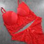 Imagem de Conjunto de lingerie Cropped Luxo em Renda  - Conjunto Crislene