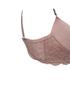 Imagem de Conjunto de lingerie plus size com bojo em microfibra e renda Sensual Nude