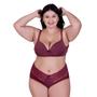 Imagem de Conjunto de Lingerie Plus Size Sutiã e Calcinha Cintura Alta de Renda - CONJUNTO PAULA