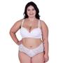 Imagem de Conjunto de Lingerie Plus Size Sutiã e Calcinha Cintura Alta de Renda Paula