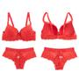 Imagem de Conjunto de Lingerie Renata Vermelho Bandage