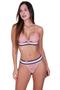 Imagem de Conjunto de Lingerie sem Bojo Renda Elástico Bicolor - -CONJUNTO LÉIA