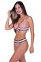 Imagem de Conjunto de Lingerie sem Bojo Renda Elástico Bicolor - -CONJUNTO LÉIA