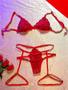 Imagem de Conjunto De Lingerie Sexy Cinta Liga Sem Bojo Sensual Feminino Perneira Luxo  sex shop