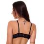 Imagem de Conjunto de Lingerie Strappy em Renda e Tule Transparente sem Bojo Moda de Baixo - VC3264