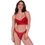 Imagem de Conjunto de Lingerie Sutiã com Bojo e Calcinha de Renda Elástico Conjunto Jessica