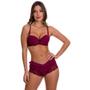 Imagem de Conjunto de Lingerie Sutiã e Caleçon em Microfibra e Renda Moda de Baixo - MF1364