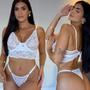 Imagem de Conjunto De Lingerie Tule Sensual Sem Bojo Com Aro Calcinha Fio