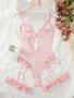 Imagem de Conjunto de Lingerie Vermelha com Renda Floral - Sutiã e Calcinha com Gargantilha