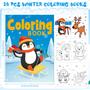 Imagem de Conjunto de Livros para Colorir Funrous Winter - Com 24 Lápis de Cor Empilháveis