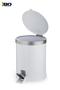 Imagem de Conjunto De Lixeiras Com Pedal Polipropileno 5 Litros  Multiambiente Resistente Branco 