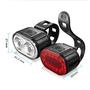 Imagem de Conjunto De Luz Led Recarregável Usb Para Ciclismo, Farol Dianteiro E Traseiro À Prova D'água Para