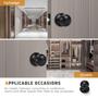 Imagem de Conjunto de maçanetas KNOBWELL Matte Black Passage, pacote com 3