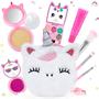 Imagem de Conjunto de maquiagem PERRYHOME Cute Kids Unicorn com mini bolsa de moedas