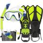 Imagem de Conjunto de mergulho HH HHAO SPORT Kids com máscara, snorkel e barbatanas