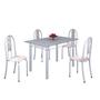 Imagem de Conjunto de Mesa 120x75cm Tampo em Granito com 4 Cadeiras Iris A
