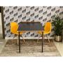 Imagem de Conjunto de Mesa 1,40 Preto/Noronha + 2 Cadeiras Botonê - Amarela