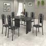 Imagem de Conjunto de Mesa 140x75cm Tampo Ardósia com 6 Cadeiras Lavínea