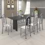 Imagem de Conjunto de Mesa 180x75cm Tampo Ardósia com 8 Cadeiras Bianca Soma Móveis