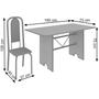 Imagem de Conjunto de Mesa 180x75cm Tampo Ardósia com 8 Cadeiras Lavínea