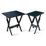 Imagem de Conjunto de Mesa 70x70 e Mesa Aparador Dobrável com 2 Cadeiras Tarimatã - Preto