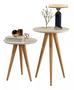 Imagem de Conjunto de Mesa Apoio e Lateral Classic com Pés Retrô - Várias Cores