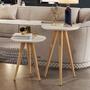 Imagem de Conjunto de Mesa Apoio e Lateral Classic com Pés Retrô - Várias Cores