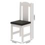Imagem de Conjunto De Mesa Arauna Estilo Com 4 Cadeiras Branco Com Preto