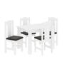 Imagem de Conjunto De Mesa Arauna Estilo Com 4 Cadeiras Branco Com Preto