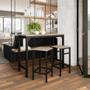 Imagem de Conjunto de Mesa Bistrô com 2 Banquetas Los Cocos Marrom e Preto 100 cm