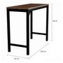 Imagem de Conjunto de Mesa Bistrô com 2 Banquetas Los Cocos Marrom e Preto 100 cm