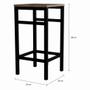 Imagem de Conjunto de Mesa Bistrô com 2 Banquetas Los Cocos Marrom e Preto 100 cm