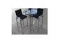 Imagem de Conjunto De Mesa Bistro Com 2 Banquetas Lótus De Aluminio