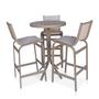 Imagem de Conjunto de Mesa Bistrô Com 3 Banquetas Altas Linha Leve - Cappuccino/Café Com Leite