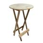 Imagem de Conjunto de Mesa Bistrô de Madeira Dobrável com 3 Banquetas - Crua