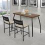 Imagem de Conjunto De Mesa Com 2 Cadeiras Fit Flora Assento Bege Aço Nobre