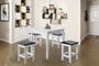 Imagem de Conjunto de Mesa com 4 Banquetas Branca Isabela