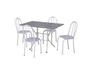 Imagem de Conjunto de Mesa com 4 Cadeiras Capitone BRUNA cromo Branco - Granito -  ARTEFAMOL 8637