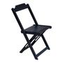 Imagem de Conjunto de Mesa com 4 Cadeiras de Madeira Dobravel 60x60 Ideal para Bar e Restaurante - Preto