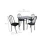 Imagem de Conjunto de Mesa com 4 Cadeiras Genebra material sintético Preto
