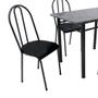 Imagem de Conjunto de Mesa com 4 Cadeiras Genebra material sintético Preto